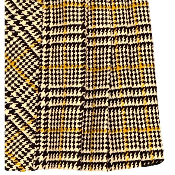 Boden Heritage British Tweed Wrap Skirt 100% Lambswool Navy Yellow White, US 2 - Picture 4 of 11